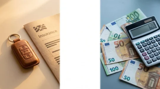 Illustration symbolisant le choix entre protection et économie pour l'assurance automobile